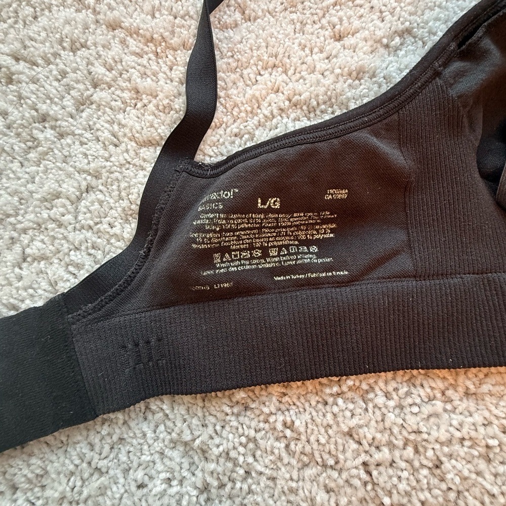 Auden Nursing Seamless Bra Size L Black | Wireless Breastfeeding Soft Cup - Picture 10 of 11